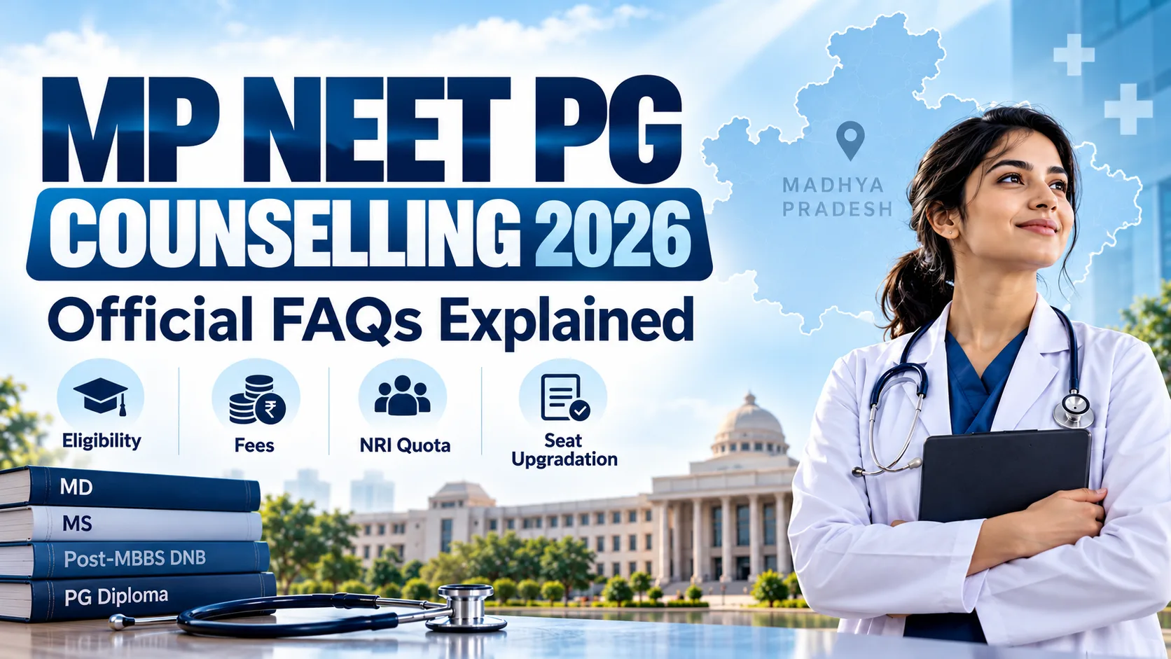 MP NEET PG Counselling 2026: Eligibility, Fees, NRI Quota, Choice Filling & Important FAQs